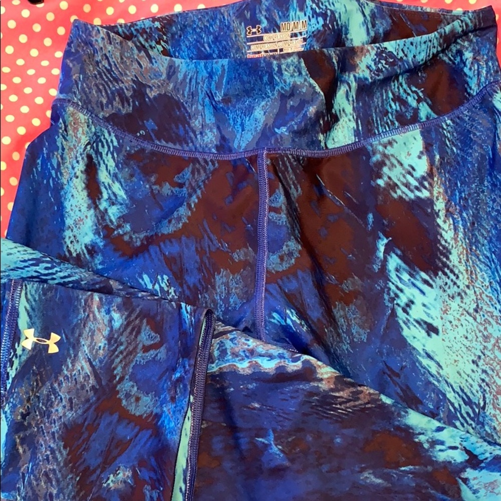 Blue snakeskin Under Armour leggings